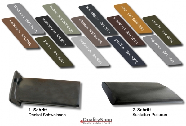 PVC Endkappen Flach zum Schweissen 58x30x3mm